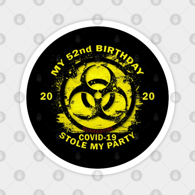 52nd Birthday Quarantine Magnet by Omarzone